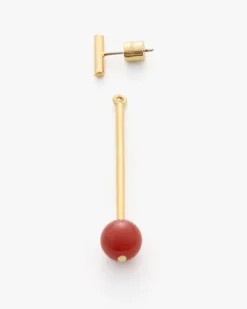 Cerise Bar Ear Jacket Earrings