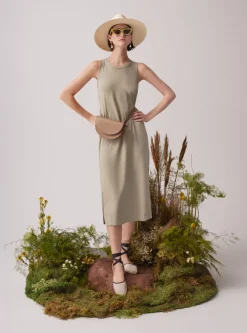 Drape-Back Dress