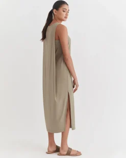 Drape-Back Dress