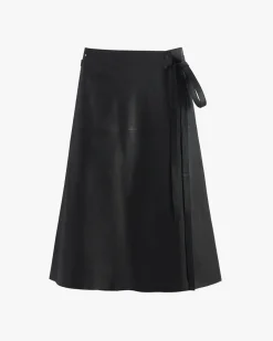 Leather Wrap Skirt