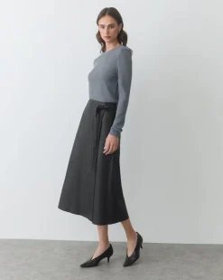 Leather Wrap Skirt