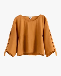 Linen Adjustable Sleeve Top