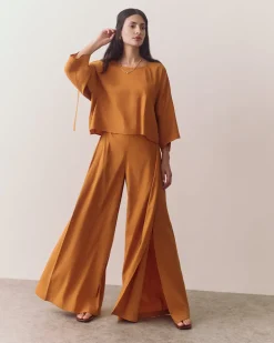 Linen Adjustable Sleeve Top