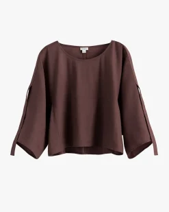 Linen Adjustable Sleeve Top