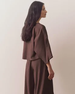 Linen Adjustable Sleeve Top