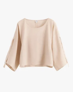 Linen Adjustable Sleeve Top