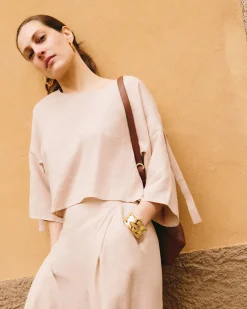 Linen Adjustable Sleeve Top