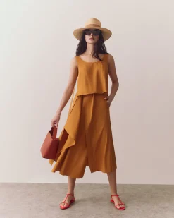 Linen Cropped Tank