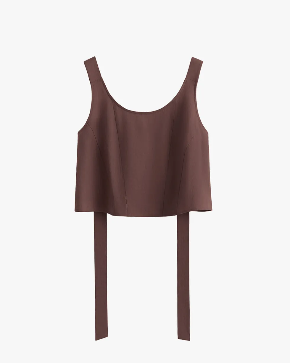 Linen Cropped Tank