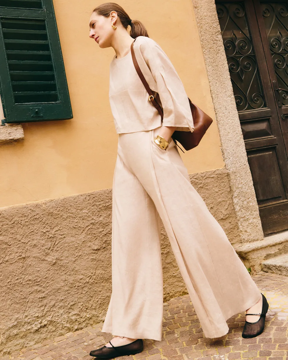 Linen Pleated Pants