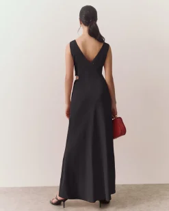 Silk Cut out Dress