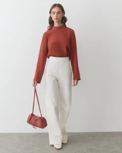 Silk Mock Neck Top