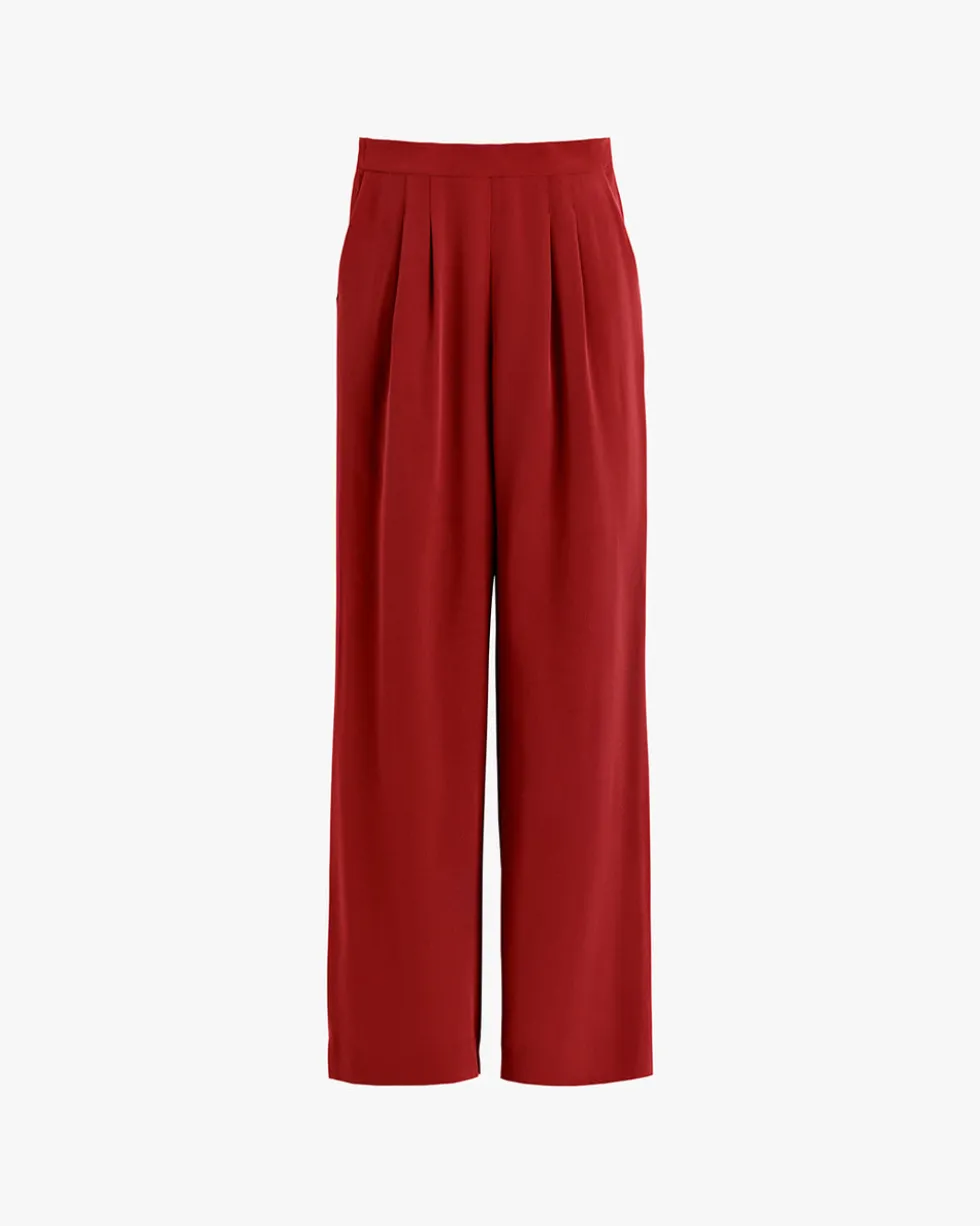 Silk Wide-Leg Pant