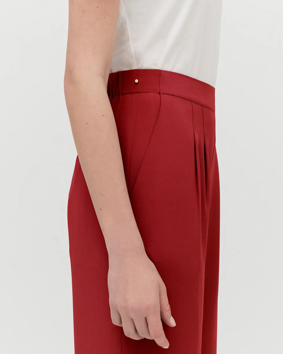 Silk Wide-Leg Pant