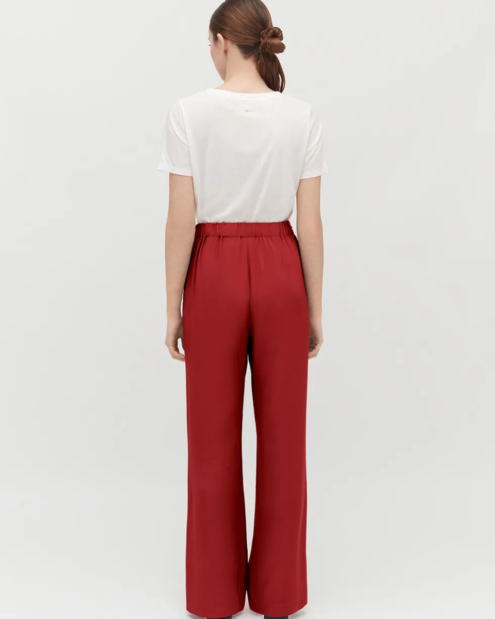 Silk Wide-Leg Pant