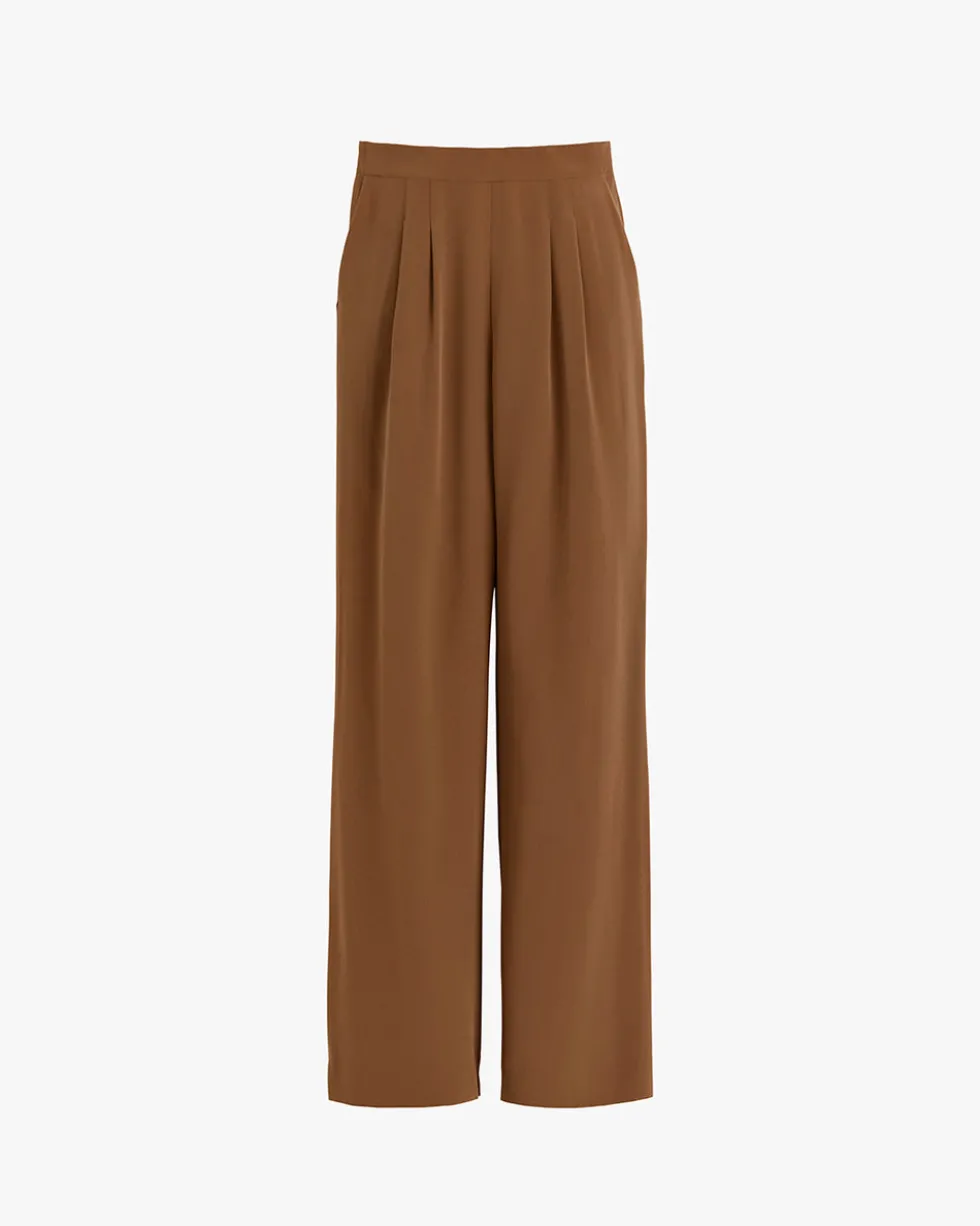 Silk Wide-Leg Pant