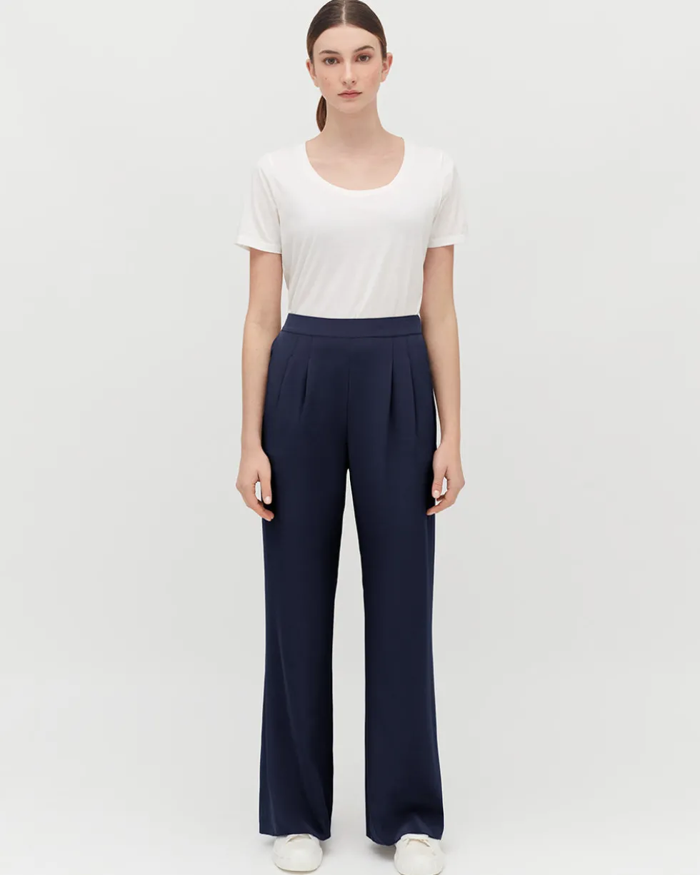 Silk Wide-Leg Pant