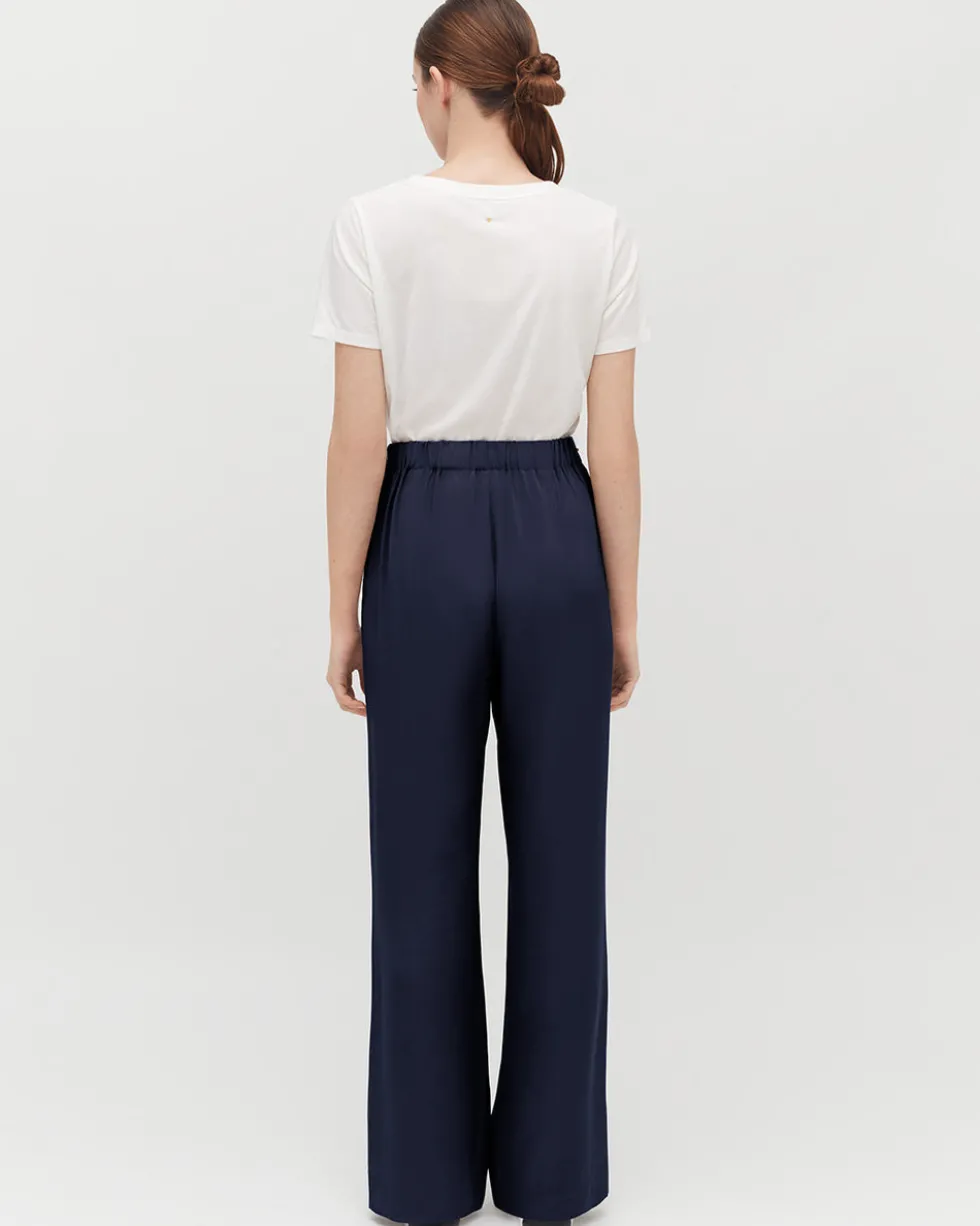 Silk Wide-Leg Pant