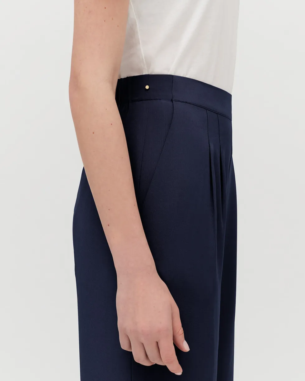 Silk Wide-Leg Pant