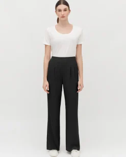 Silk Wide-Leg Pant