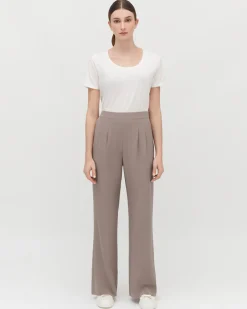 Silk Wide-Leg Pant