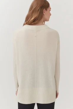 Single-Origin Cashmere Funnel Neck Sweater