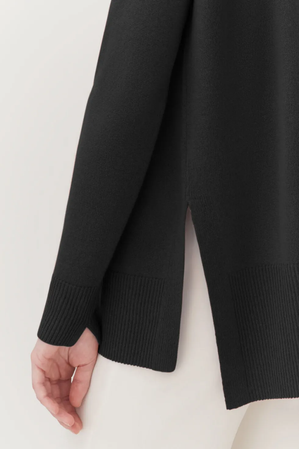 Single-Origin Cashmere Funnel Neck Sweater