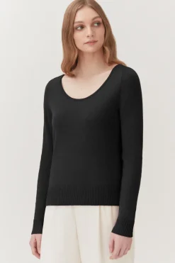 Single-Origin Cashmere Scoop Neck Sweater
