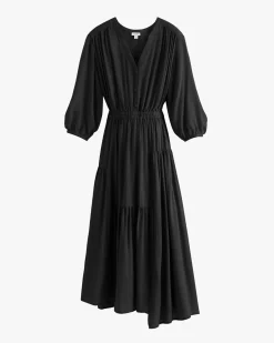 Tencel Gathered Panel Dress