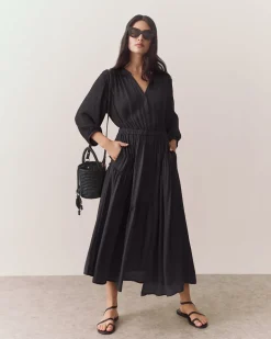 Tencel Gathered Panel Dress