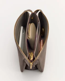 Tria Clutch (Suede/Snake)