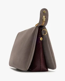 Tria Clutch (Suede/Snake)