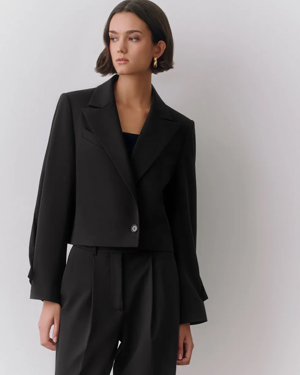Wool Cropped Blazer
